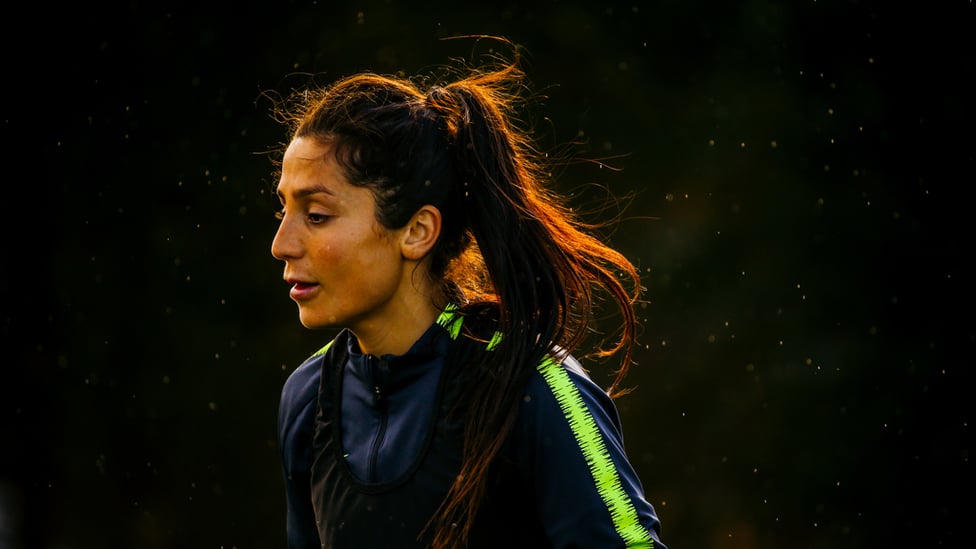 FORWARD THINKING : Nadia Nadim keeps her eyes on the ball