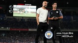 IN THOUGHT: Pep Guardiola and Mikel Arteta in Japan.