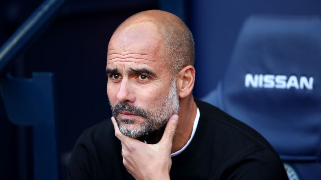 PEP WATCH: The manager observes from the dugout.