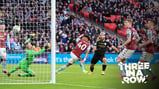 STRIKE: Aguero's first-time effort puts us in front at Wembley 