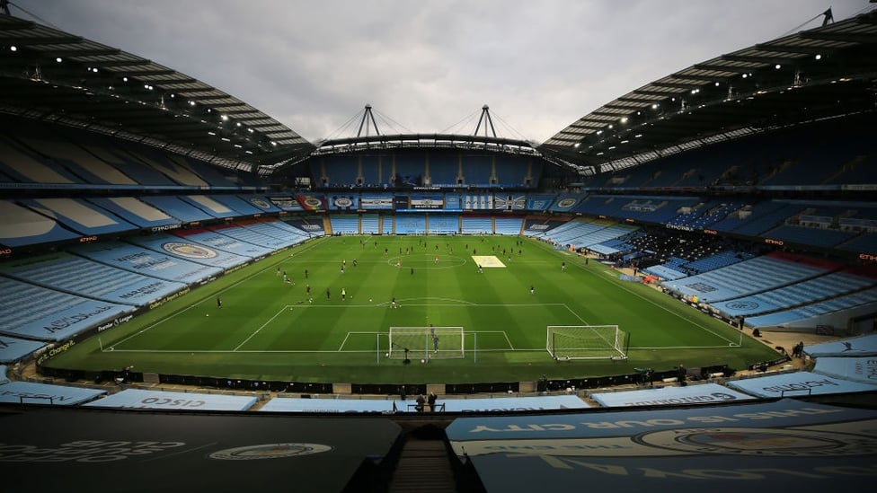 HOME : The Etihad looking as beautiful as always ahead of the clash with the Gunners.