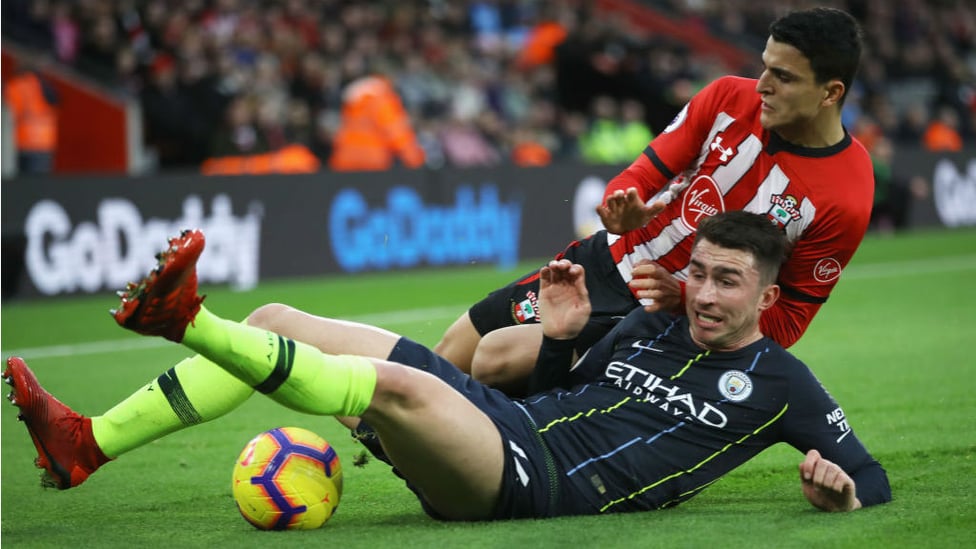 SLIDE RULE : Aymeric Laporte makes a timely challenge