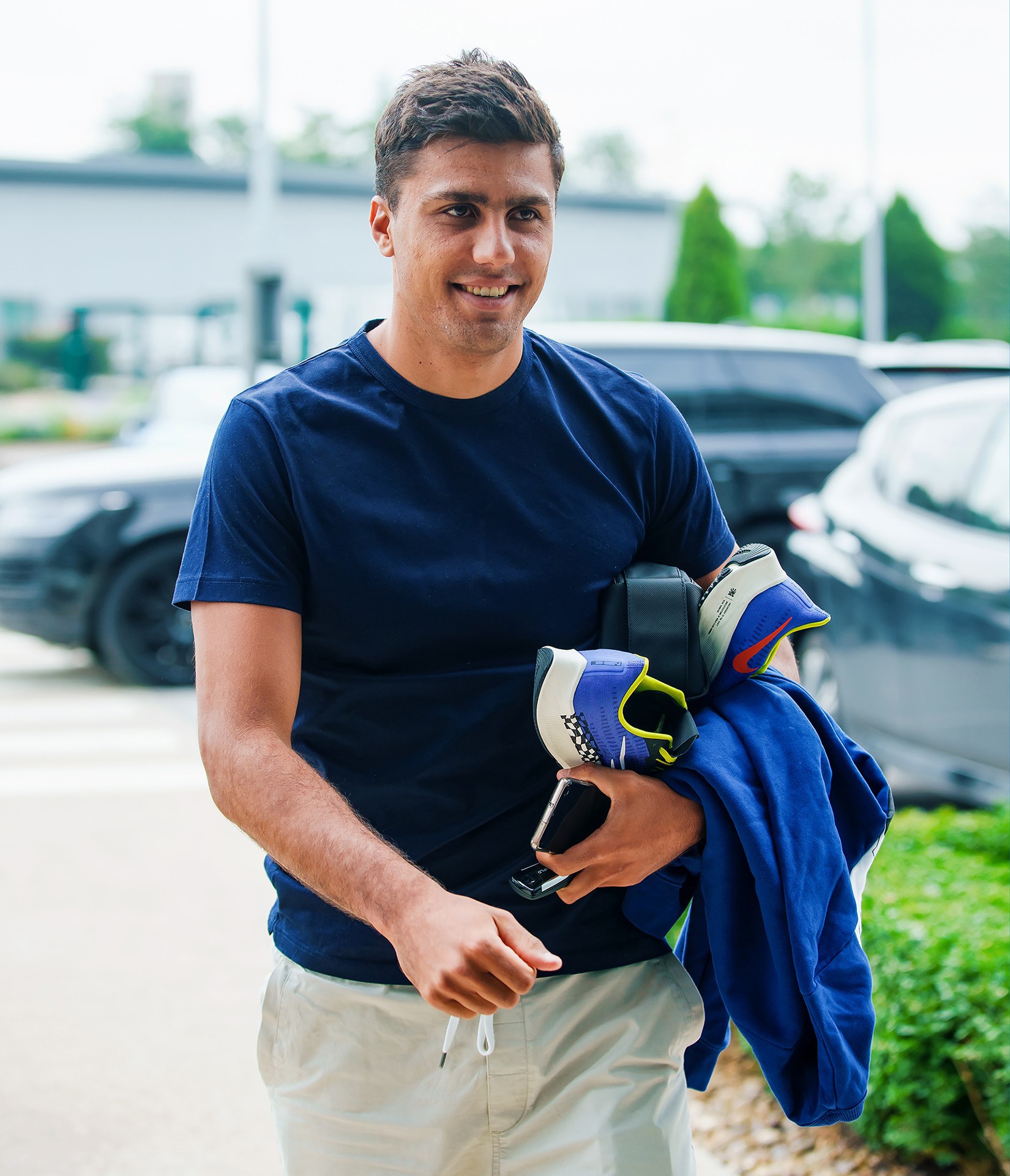 WELCOME BACK! Rodrigo arrives at the CFA on Monday morning