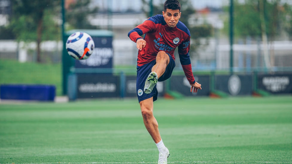 FLYING FULL-BACK : Joao Cancelo tries his luck at the CFA.