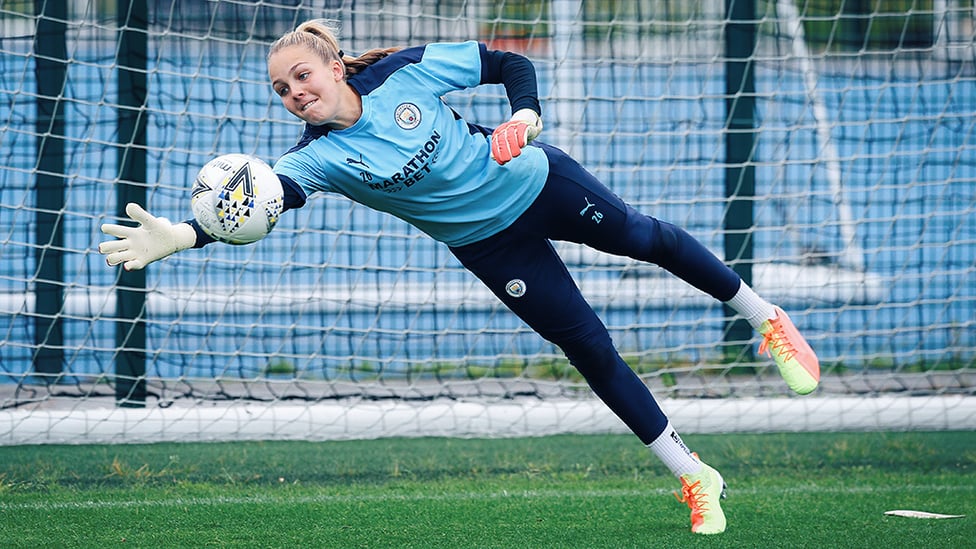 HAND IT TO ELLIE: Our recently crowned FA WSL Golden Glove winner Ellie Roebuck is not to be beaten!