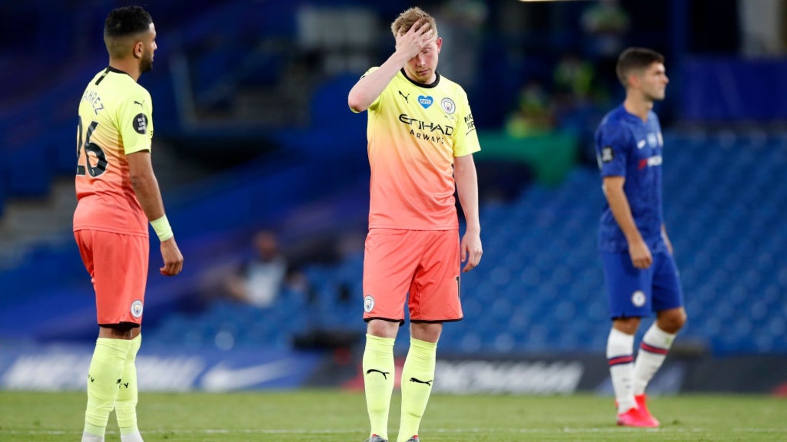 DISAPPOINTMENT: De Bruyne looks dejected at full-time.