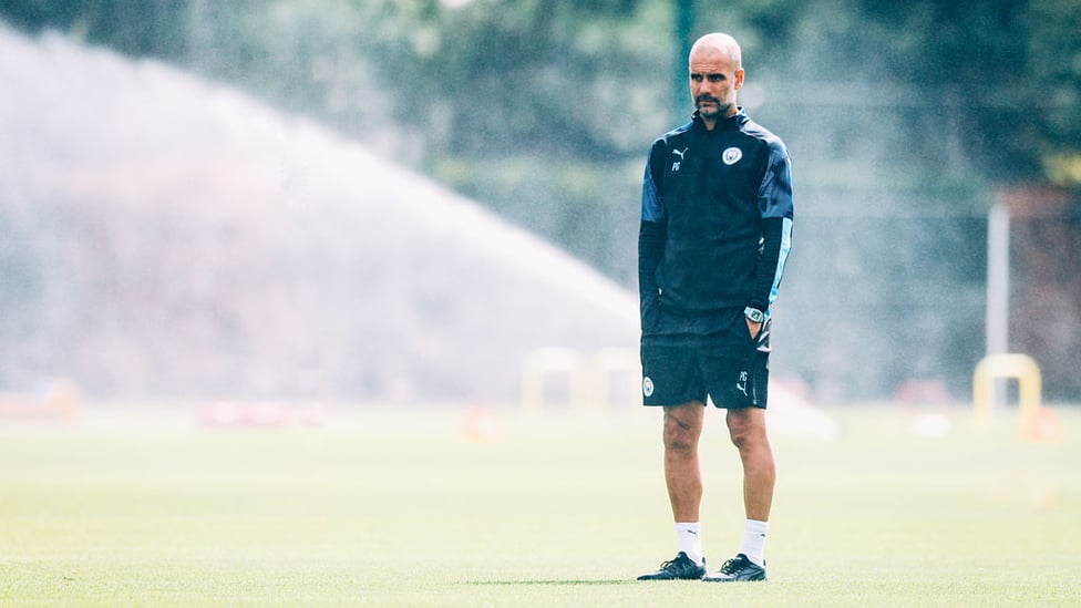 PEP : The gaffer, back and as ever, thinking