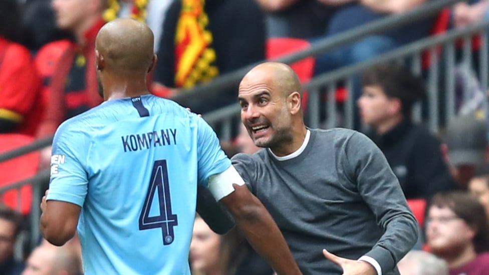 PEP TALK FOR VINNIE : The manager instructs the captain