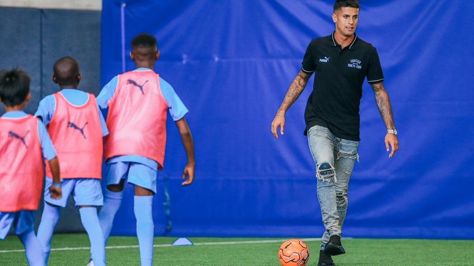 BOY BLUES : Our new signing took part in a City in the Community session at the City Football Academy