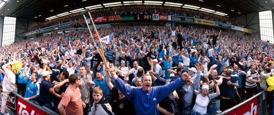 Goalkeeper's view of the crowd