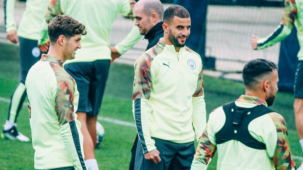 WALKER INTO TRAINING LIKE : Great to see Kyle Walker back, after missing Saturday's trip to Crystal Palace