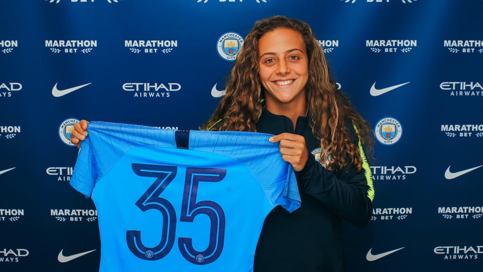 NUMBERS UP : Matilde will wear the number 35 shirt next season.