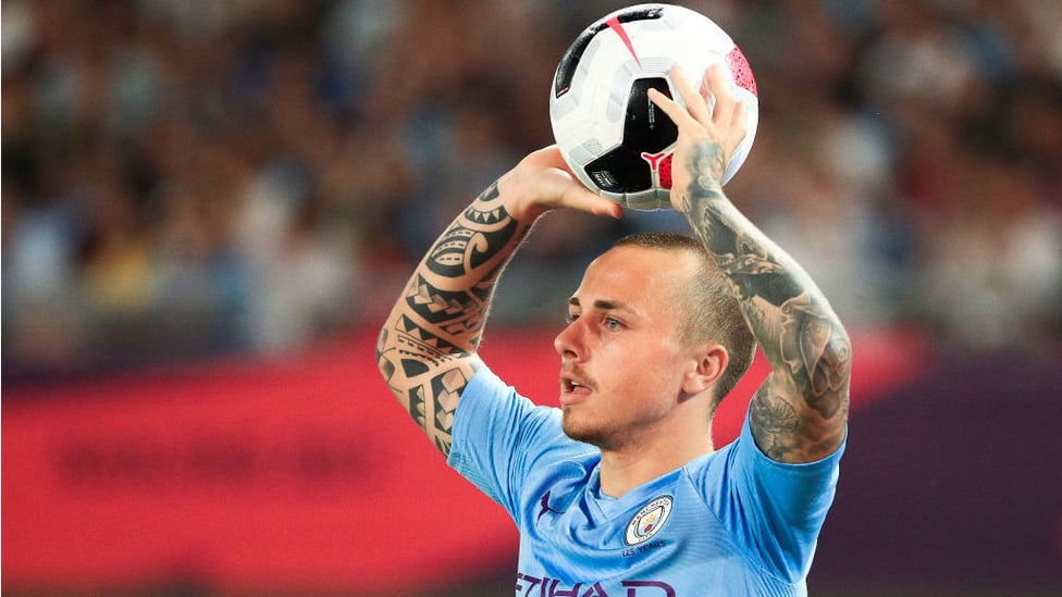 ACTION STATIONS : Angelino prepares to take a throw in