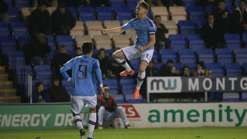 JOY: Tommy Doyle celebrates his leveller.