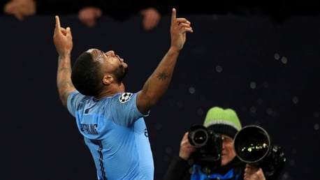 Sterling celebrates his dramatic winner!