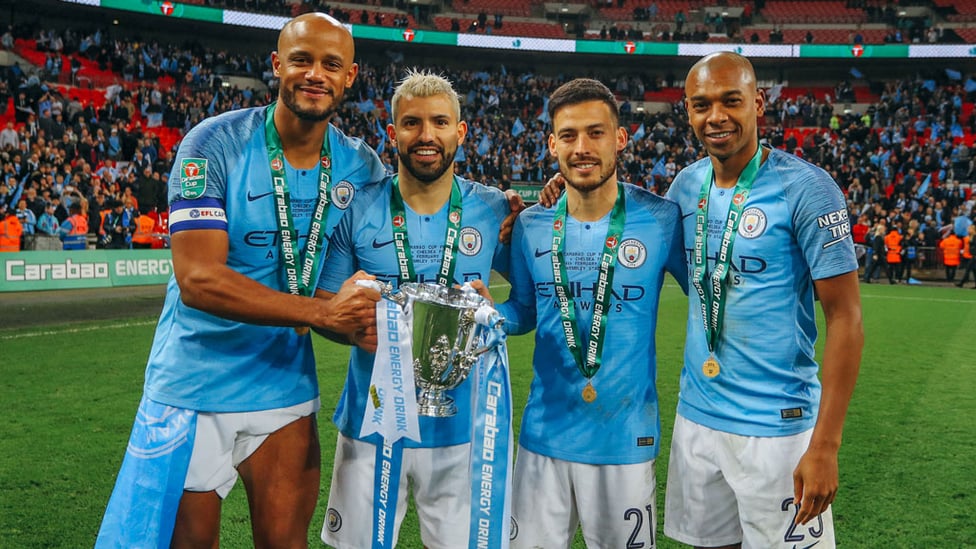 FANTASTIC FOUR : A quartet of greats with our fourth Carabao Cup of the decade.