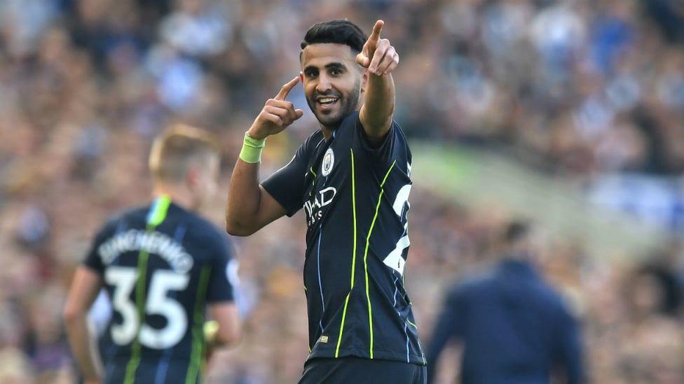 FORWARD THINKING : Riyad Mahrez bagged a beauty to extend the lead