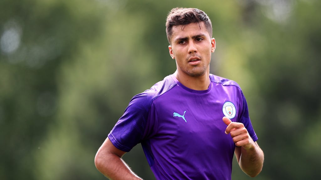 NEW BLUE: Rodri familiarises himself with the City Football Academy