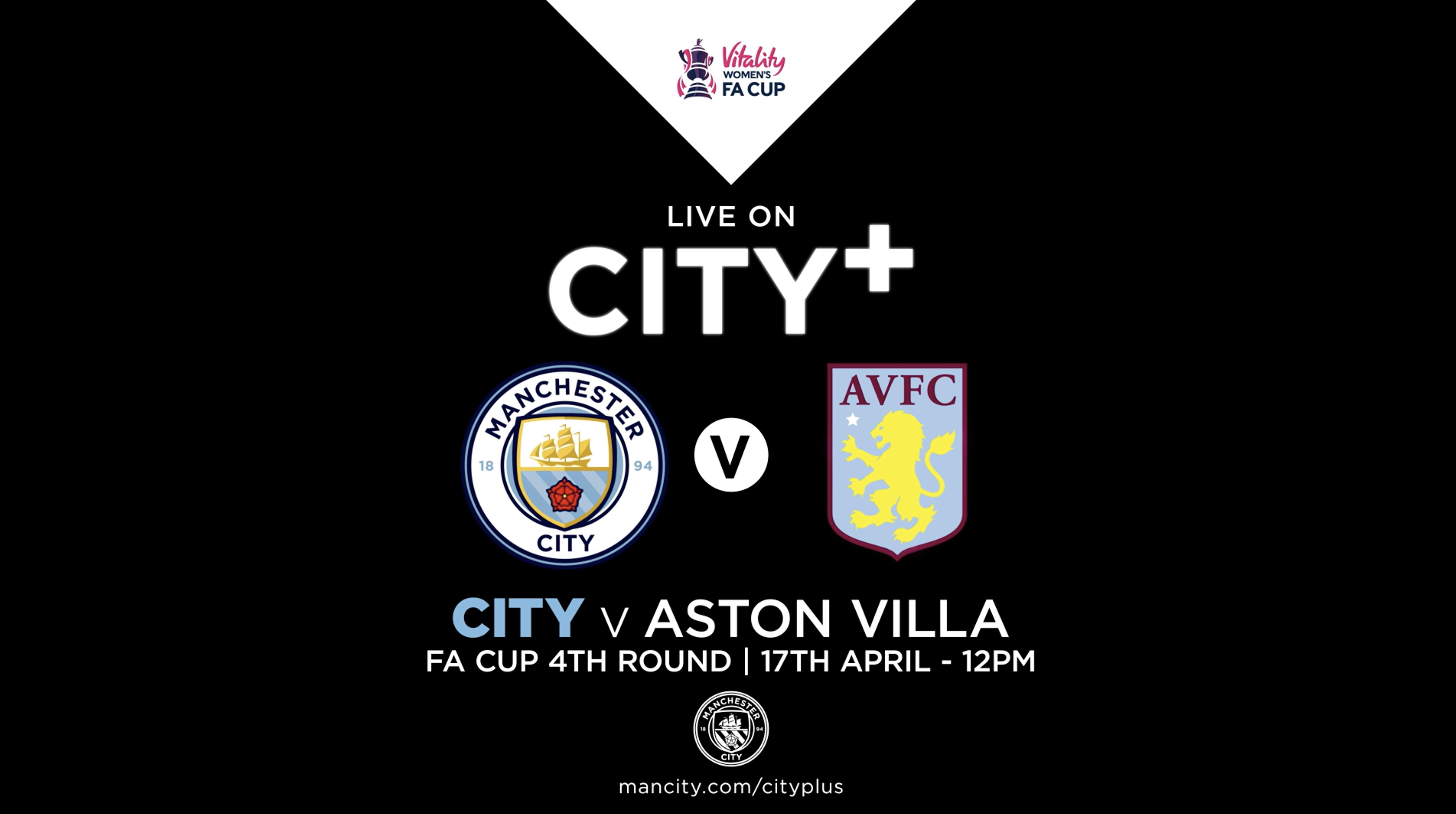 Watch City v Aston Villa in the FA Womens Cup live on CITY+