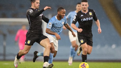 RAZZLE DAZZLE: Raheem Sterling tries to force an opening