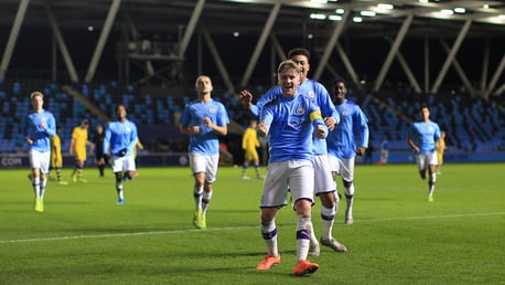 CAPTAIN FANTASTIC: Doyle celebrates his stunning opener.