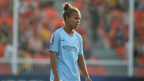 CENTURION: Nikita Parris made her 100th appearance for the Club against Atletico Madrid