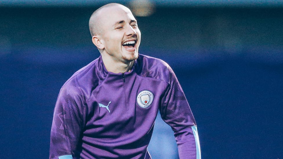 PEARLY WHITES : Angelino shows off his cheesy grin