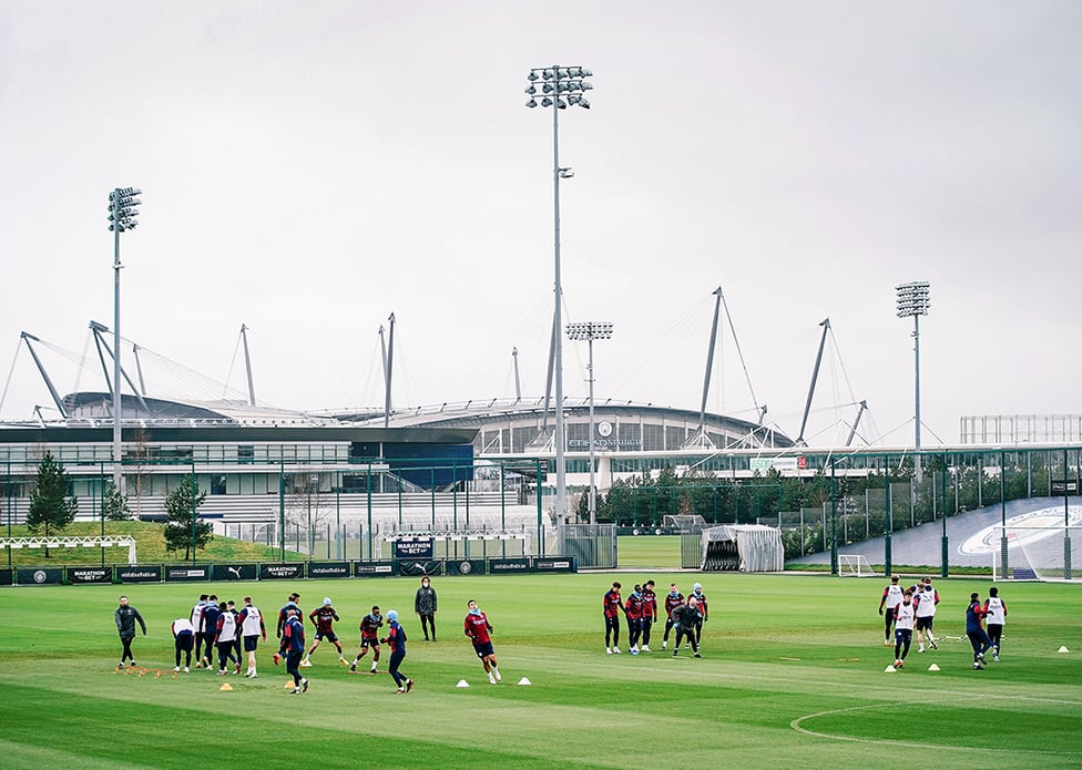 MATCHDAY MINUS ONE : Ready to go at the Etihad Stadium on Saturday.