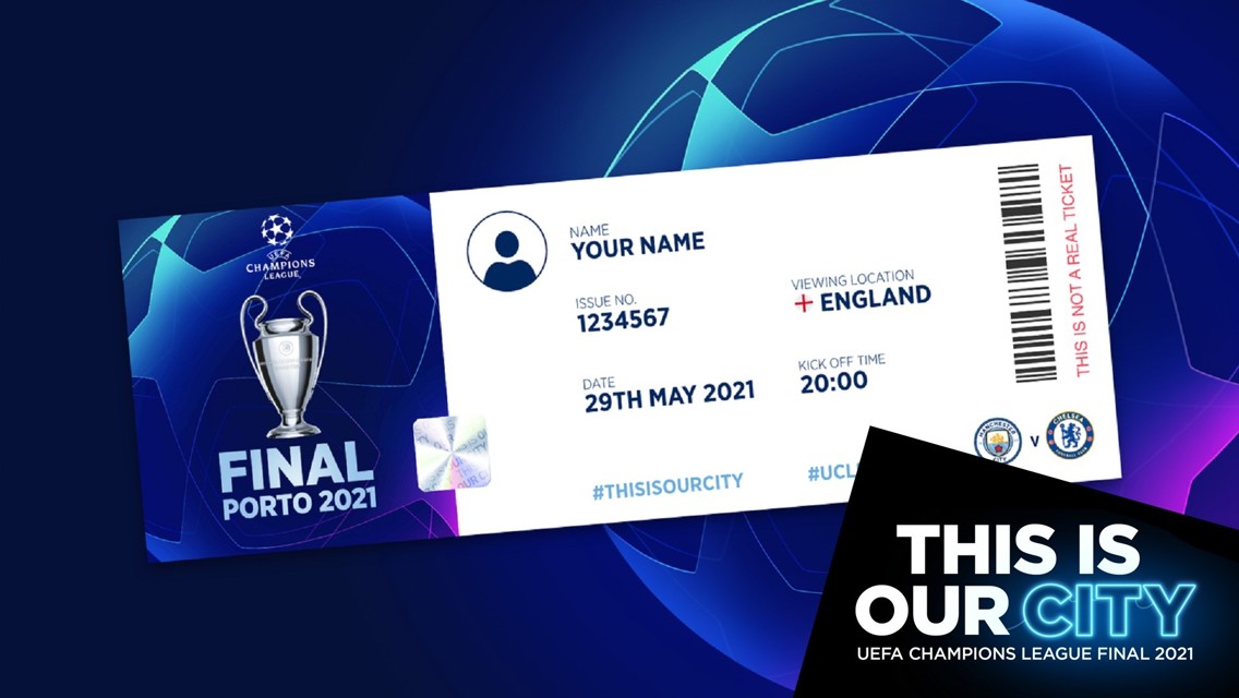 Réclamez votre billet virtuel commémoratif pour la finale de la Ligue des champions !