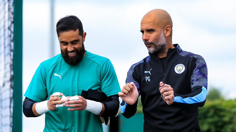 PEP TALK : The boss chats with Claudio Bravo