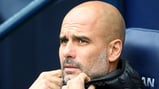 MANAGER'S NOTES: Pep Guardiola watches on intently