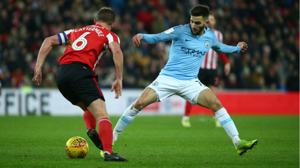DUEL : Benjamin Garre vies for possession with Sunderland skipper Lee Cattermole