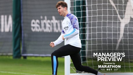 FIGHTING FIT: Pep Guardiola says John Stones will return against Port Vale.