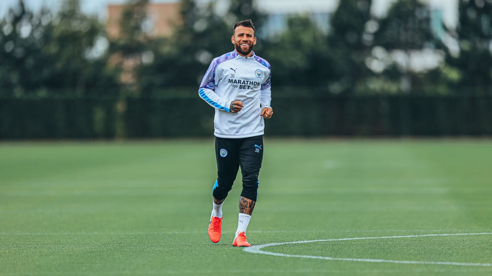 ARGENTINEAN BLUES : A cheerful Nicolas Otamendi