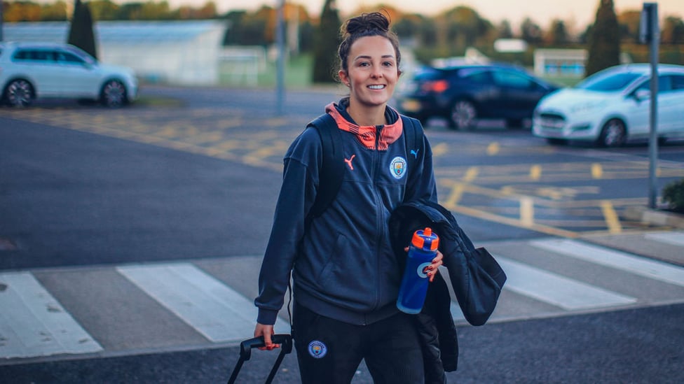 WEIR OFF : Caroline Weir flashes a grin