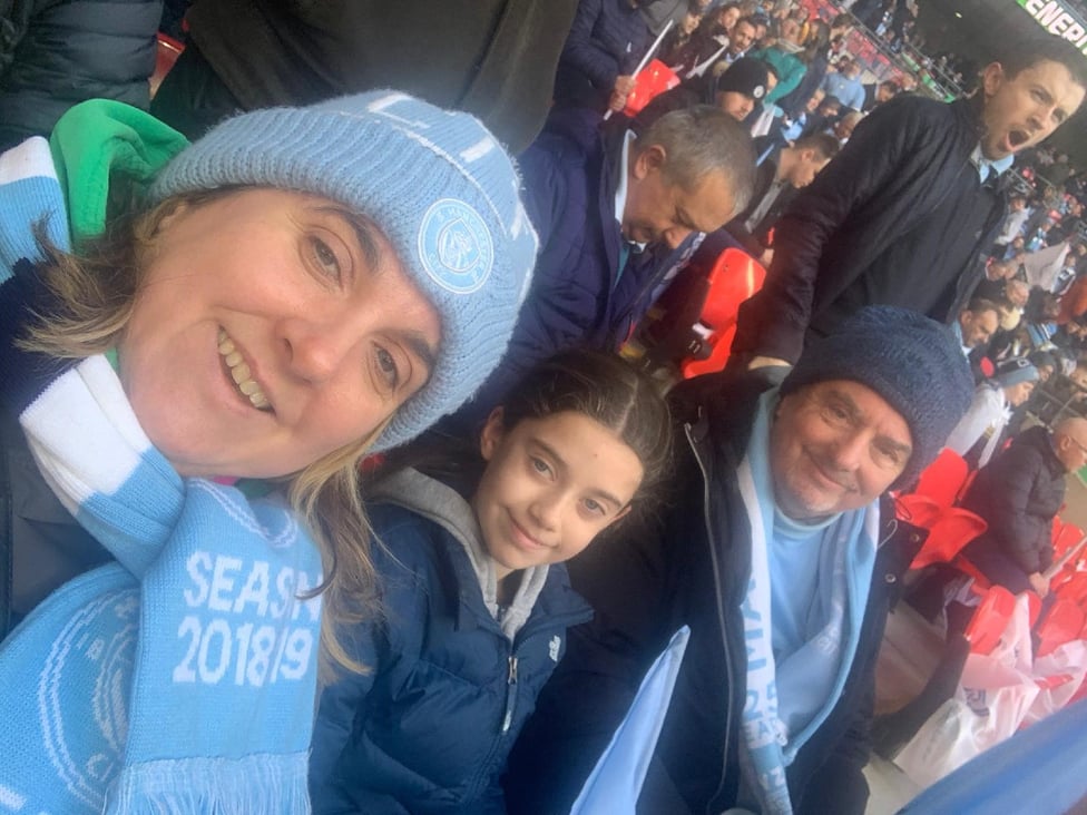 HELEN DRURY : "My daughter Helen Drury is a mother and teacher. Although she is still working, minding children, she has also found time to fundraise to supply Manchester Children's Hospital with Tropical hand cream. She is also a massive City fan, missing our trips to watch City."