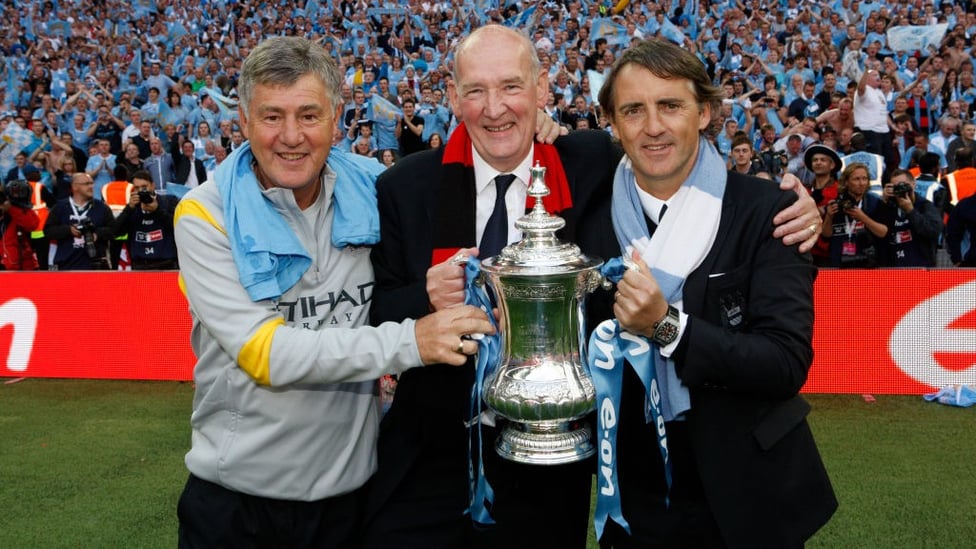 SUCCESS : His coaching experience proved vital as City lifted the 2011 FA Cup to end a 35-year wait for a trophy.