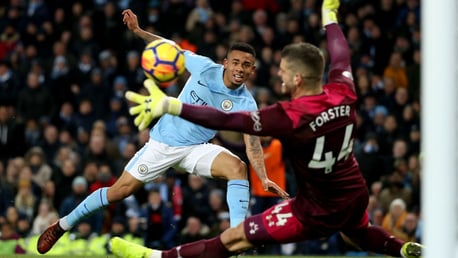 ON THE PROWL: Gabriel Jesus goes close to adding a second for City.