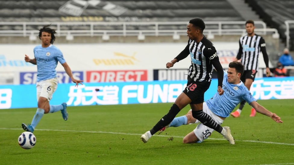 SETBACK: Joe Willock taps home Newcastle’s third