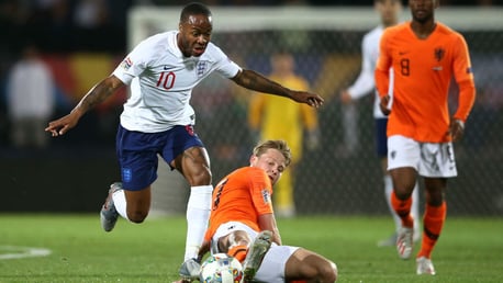 FORWARD MARCH: Raheem Sterling, named England skipper for the night, looks to put the Three Lions on the front foot.