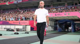 THE BOSS: Pep Guardiola watches on at the Nanjing Stadium