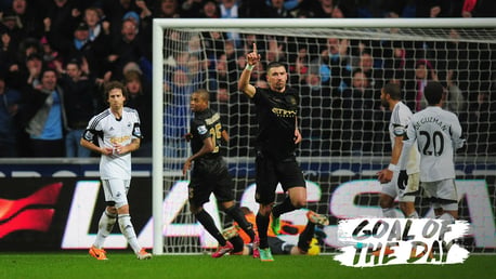 Goal of the Day: Kolarov v Swansea 2014