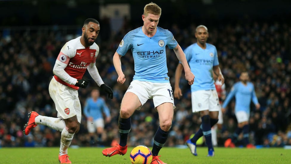 IN CONTROL : De Bruyne looks to get City on the front foot