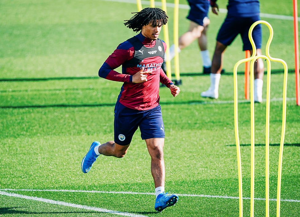 CENTRE OF ATTENTION: Nathan Ake goes through a fitness drill