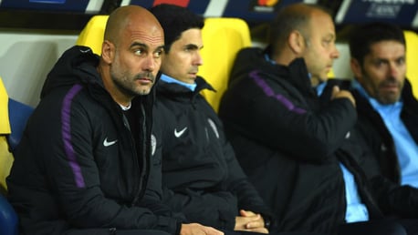 WATCHING BRIEF: Pep Guardiola keeps a careful eye on proceedings