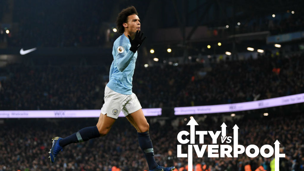 MOMENT TO SAVOUR : Leroy Sane celebrates his stunning winner over Liverpool