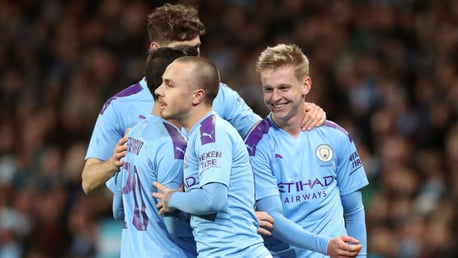 GOLDEN GLOW: Oleks Zinchenko celebrates after his first half goal