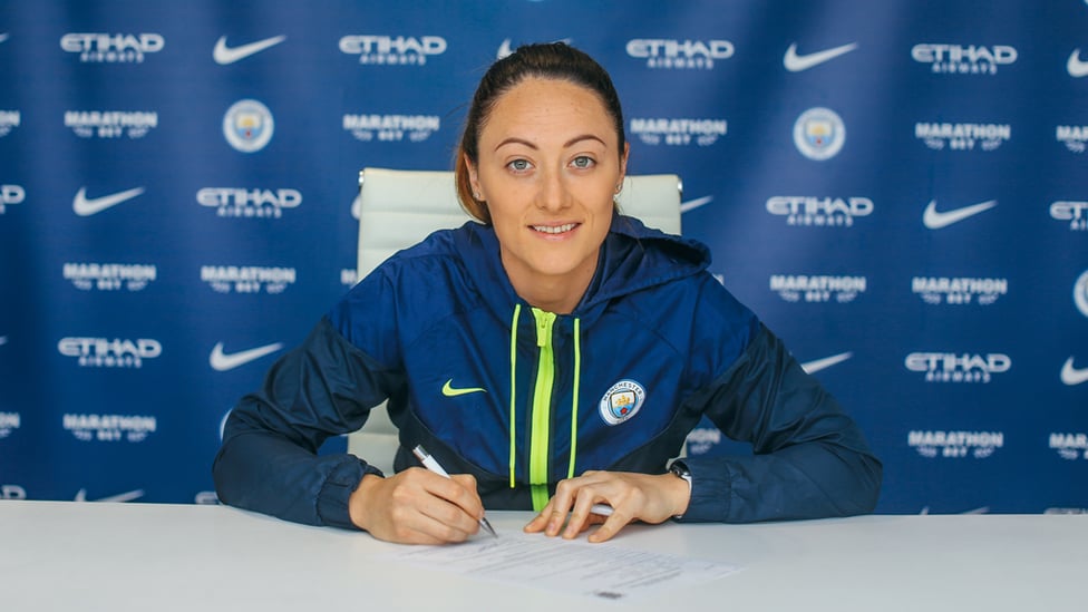 STAYING POWER : Megan pens her new contract