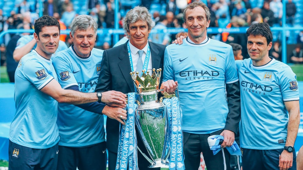 SILVERWARE : Kidd remained part of the coaching staff under Manuel Pellegrini, winning the Premier League and League Cup alongside the Chilean.