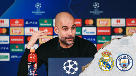 EXCITING PROSPECT: Manchester City manager Pep Guardiola looks ahead to our Champions League last 16 first leg tie at Real Madrid